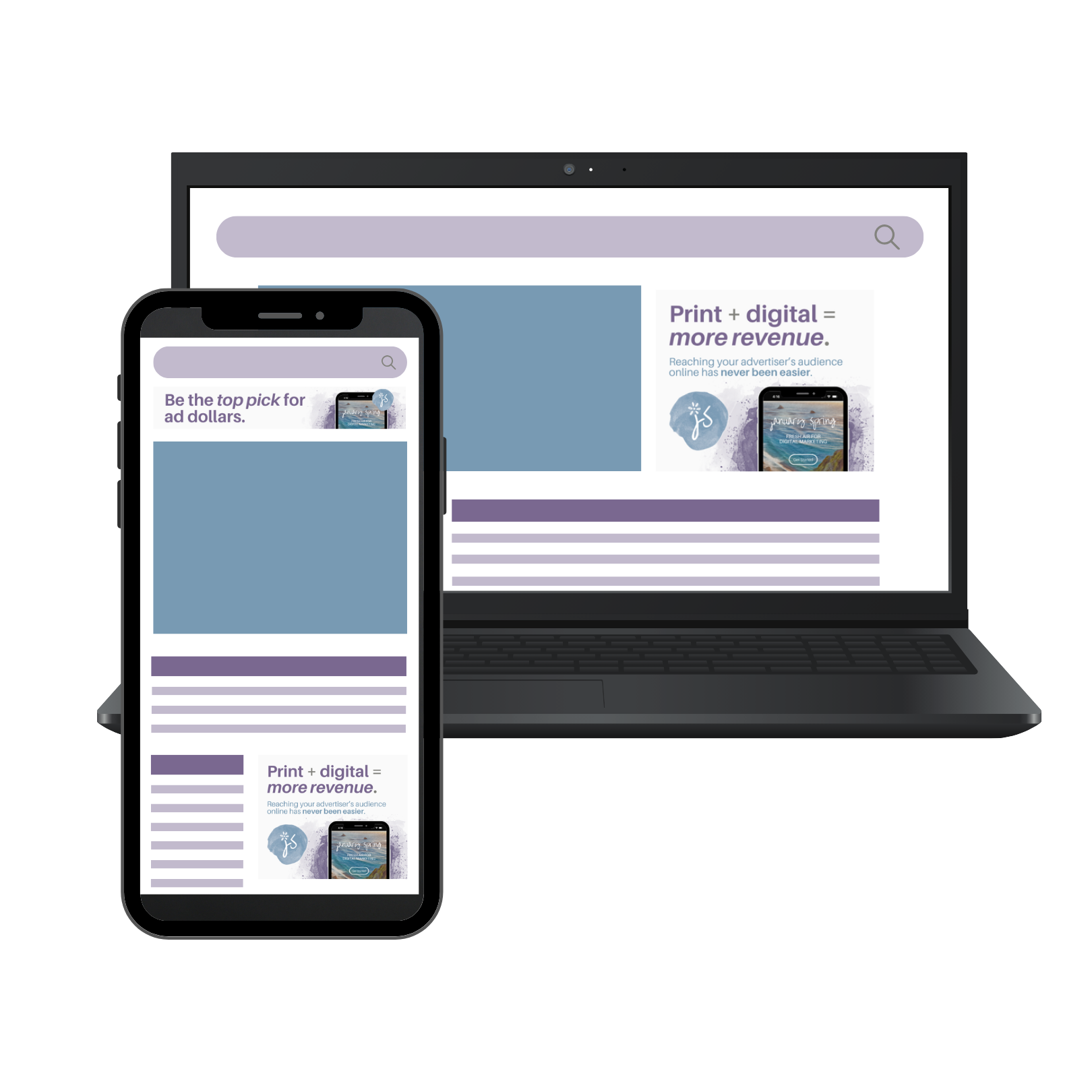B2C Prog Display Search & Content Advertising with January Spring